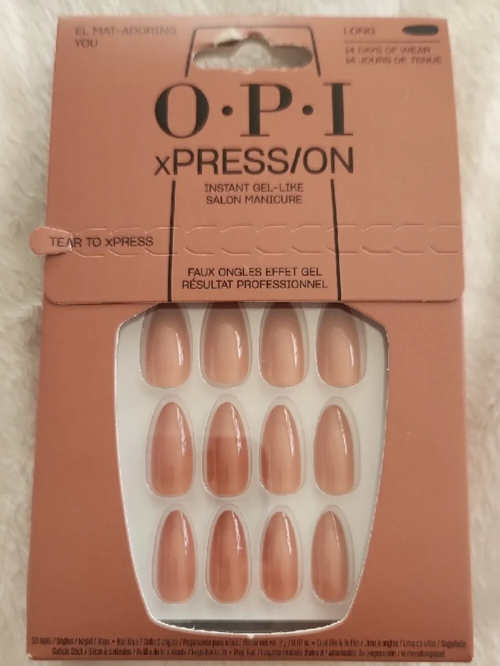 OPI Press-On Nail Trio Set in Nude and Deep Red